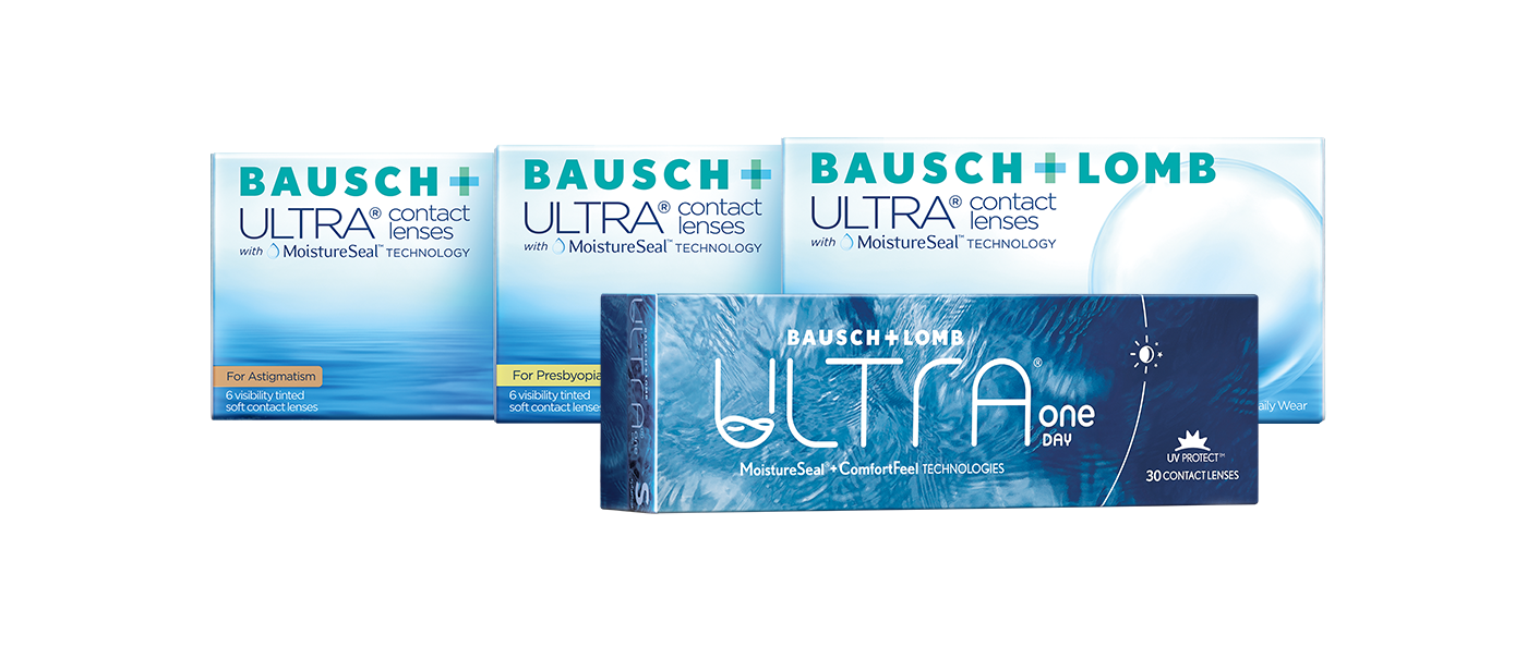 Packshot da linha Bausch + Lomb Ultra